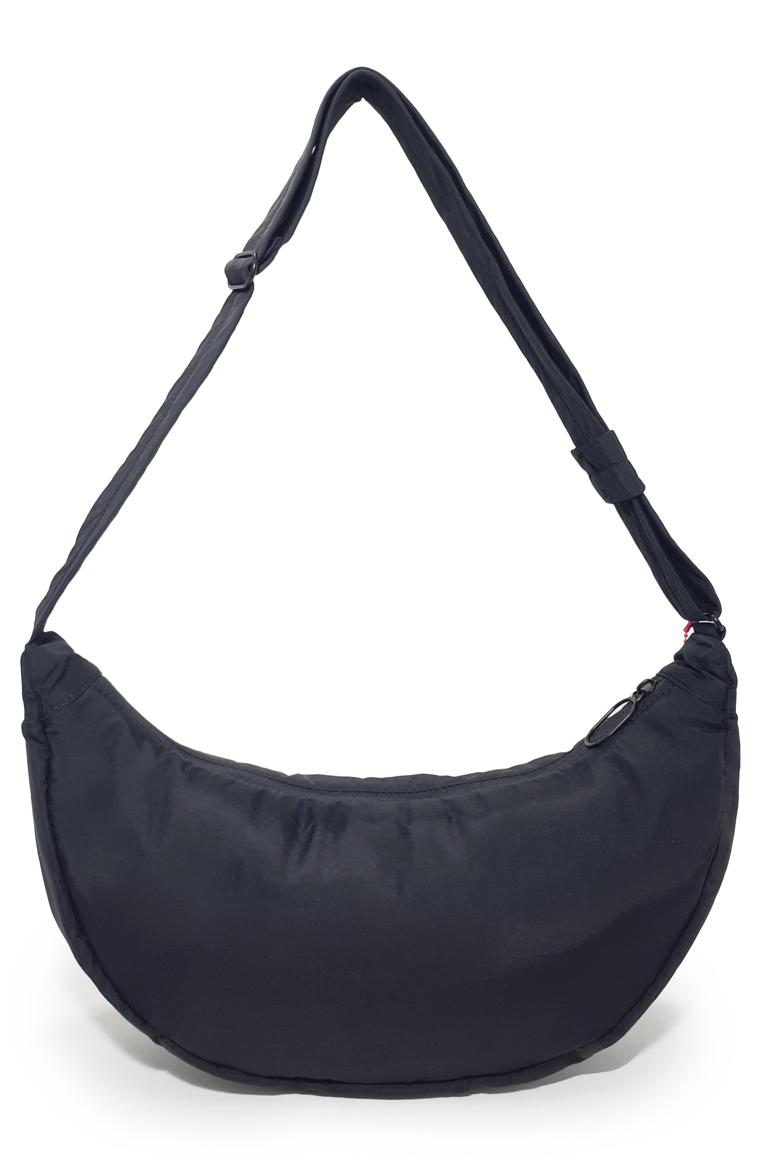 Thacker Cleo Large Crescent Bag, Alternate, color, Black