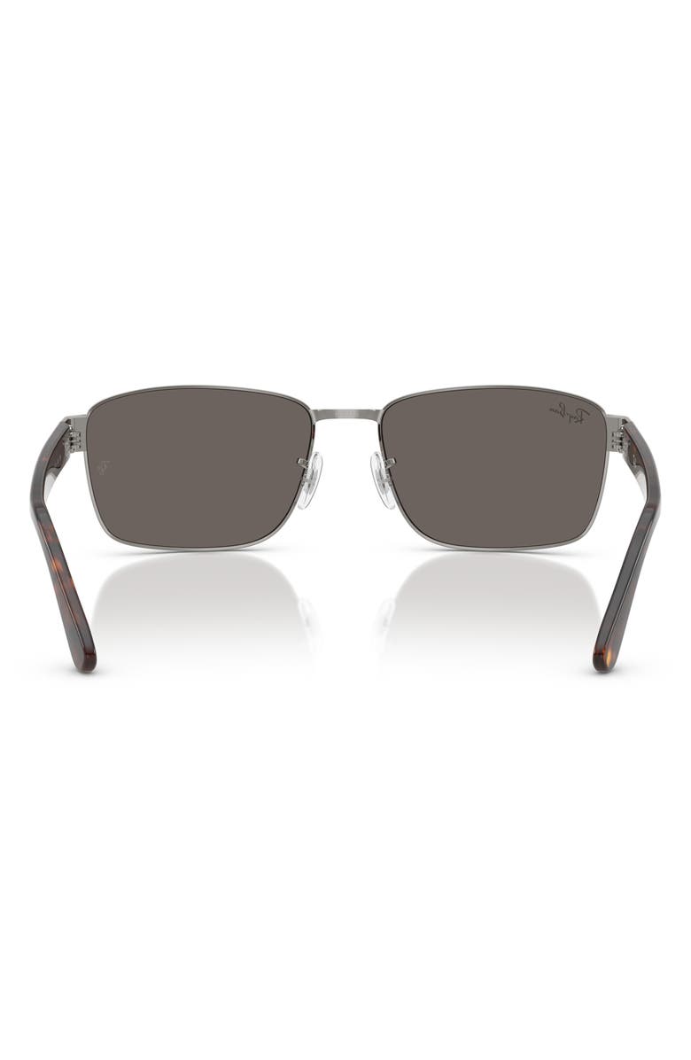 Ray-Ban 59mm Square Sunglasses, Alternate, color, Gunmetal