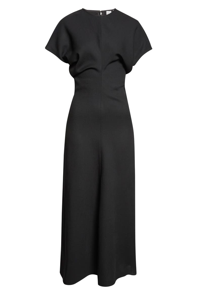 Slouch Waist Wool Dress, Alternate, color, BLACK