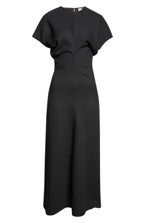 Slouch Waist Wool Dress