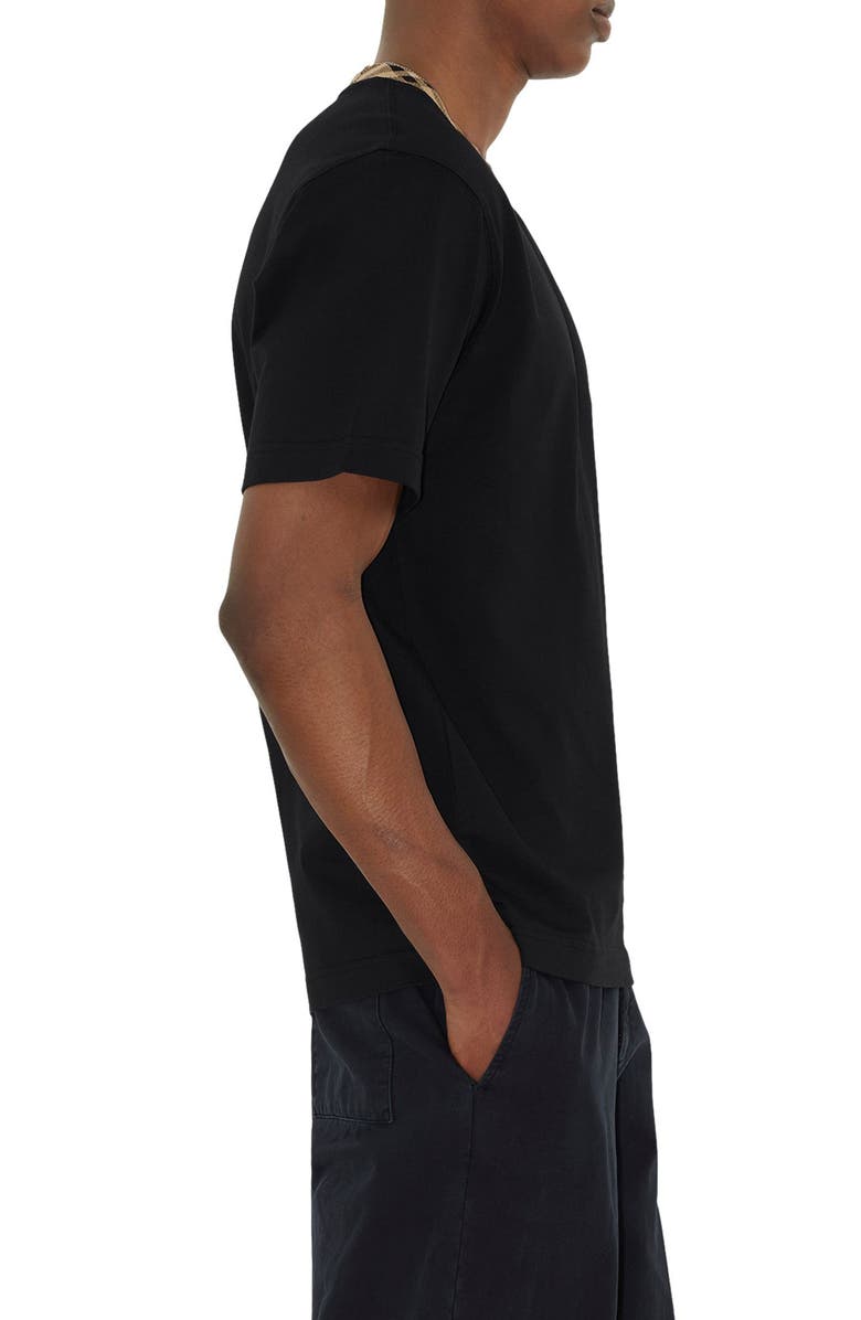 Burberry Check Trim T-Shirt, Alternate, color, Black