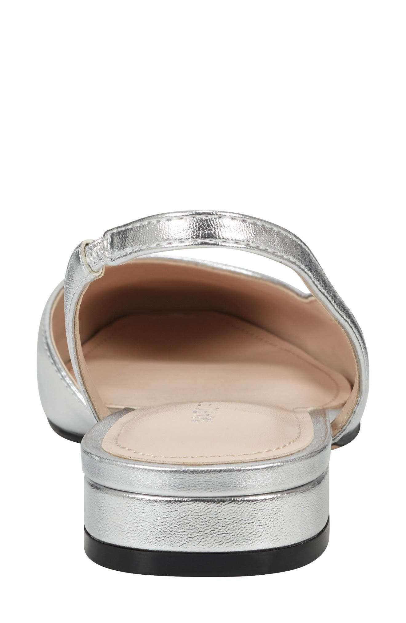 Marc Fisher Slingback Flat, Alternate, color, Silver