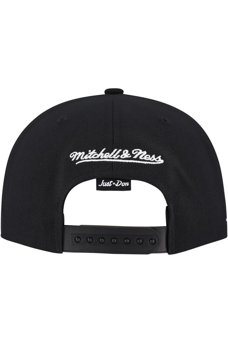 Men's Mitchell & Ness Black Pittsburgh Pirates Just Don x MLB Lux Script Snapback Hat, Alternate, color, Black
