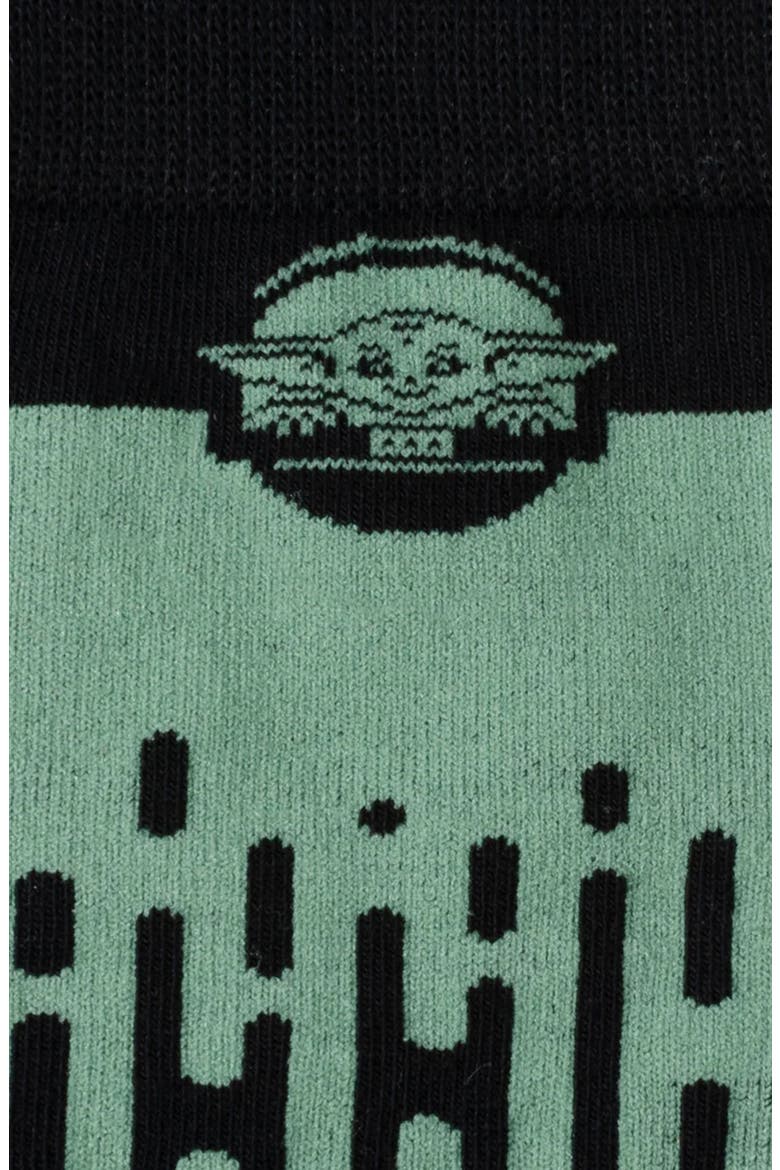 x Disney The Child Hidden Message Cotton Blend Dress Socks & Lapel Pin Set, Alternate, color, GREEN MULTI