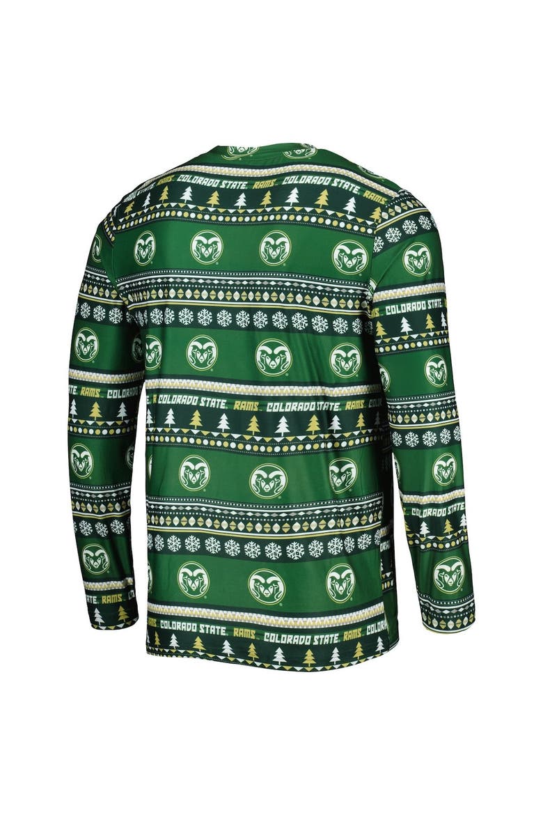 Men's Concepts Sport Green Colorado State Rams Swivel Long Sleeve T-Shirt & Pants Sleep Set, Alternate, color, Green