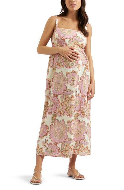 Hope Tie Back Linen Dress  Natural