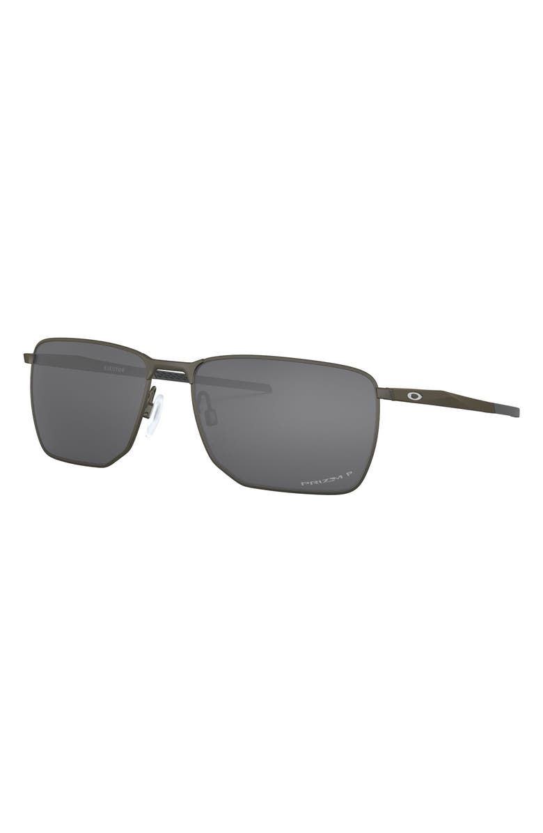 Oakley Ejector 58mm Prizm<sup>™</sup> Polarized Rectangle Sunglasses, Alternate, color, Grey