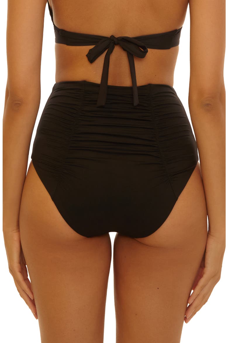 Color Code High Waist Bikini Bottoms, Alternate, color, BLACK