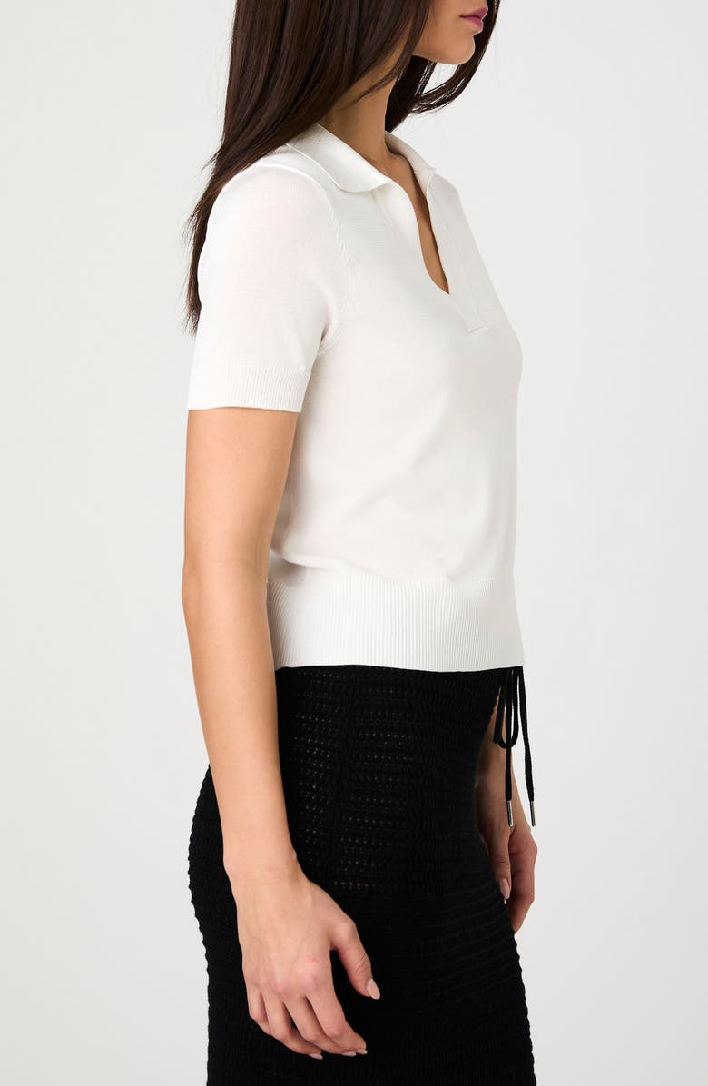 French Connection Sergio Short Sleeve Polo Sweater, Alternate, color, 10-Summer White