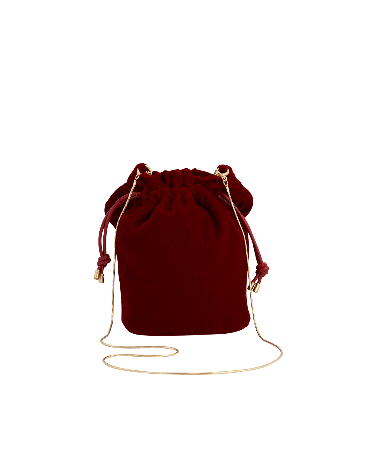 Fable England Red Velvet Bucket Bag, Alternate, color, Ruby Red