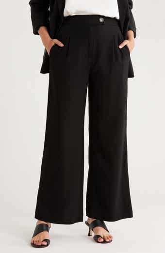 T Tahari Pleated Front Wide Leg Pants