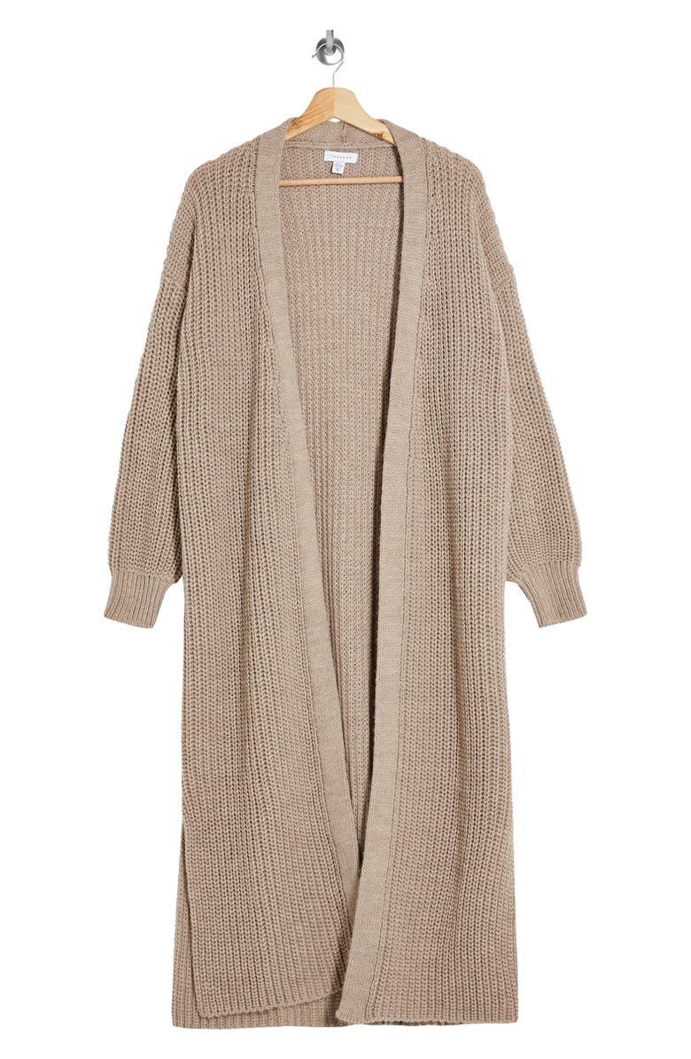 Topshop Open Front Maxi Cardigan, Alternate, color,