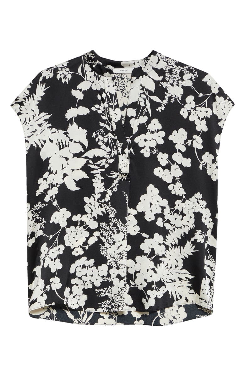 Vince Arboretum Floral Silk Top, Alternate, color,