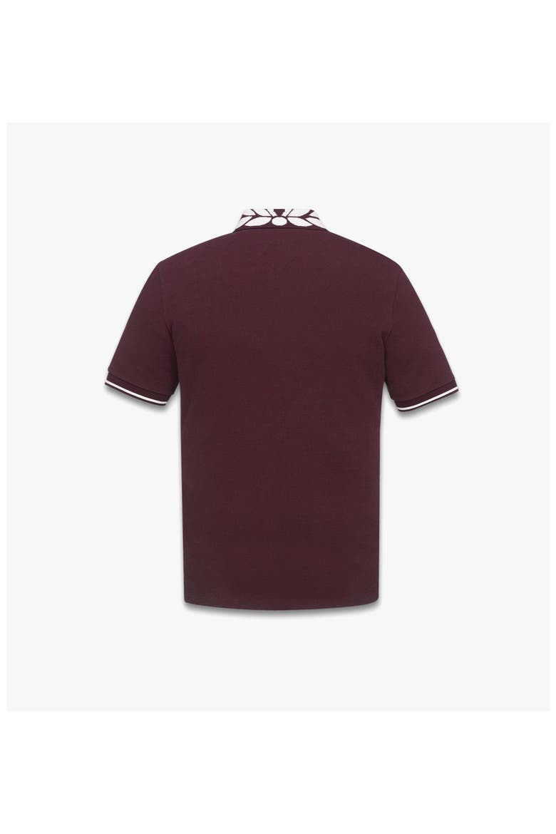 Laurel Logo Piqué Polo in Organic Cotton, Alternate, color, Winetasting