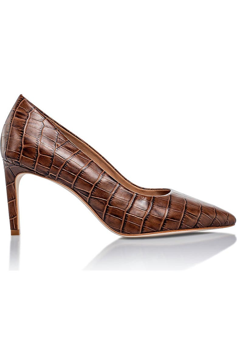 Joan Oloff Shoes Deborah 2.0 Pump, Main, color, Brown Croco