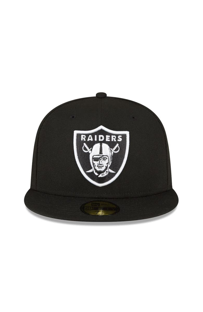 New Era Men's New Era Black Las Vegas Raiders 2001 Pro Bowl Side Patch 59FIFTY Fitted Hat, Alternate, color, 