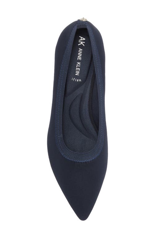 Anne Klein Uruzi Pump In Navy Matte Stretch