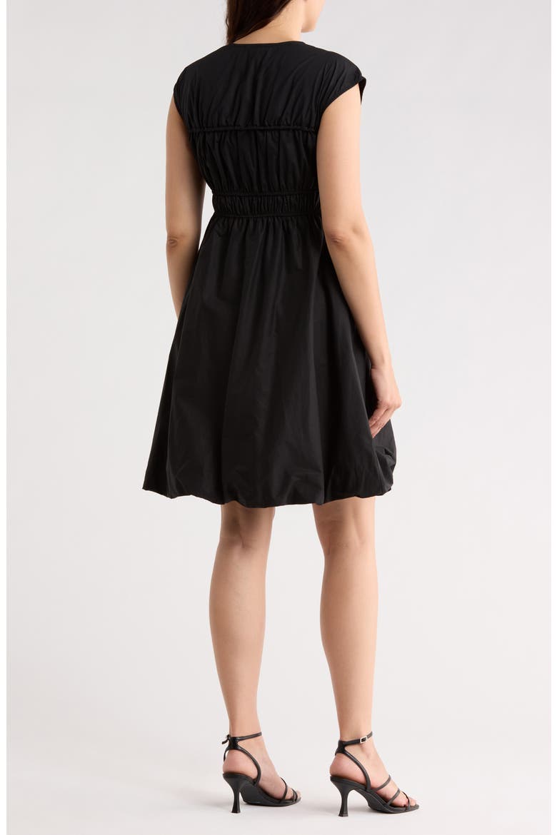 Poplin Cotton Bubble Dress, Alternate, color, BLACK