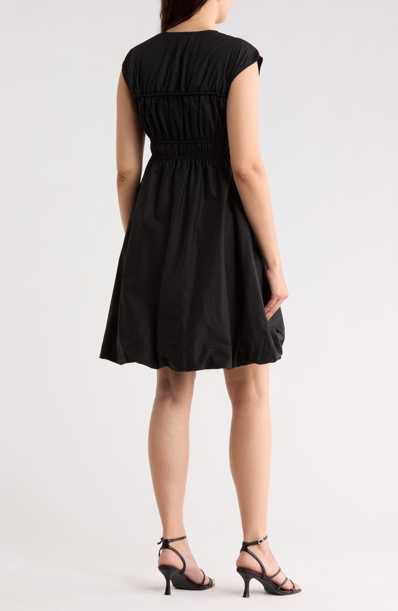 Ellen Tracy Poplin Cotton Bubble Dress, Alternate, color, Black