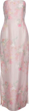BERNADETTE Elora Clematis Print Strapless Dress