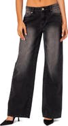EDIKTED Magda Low Rise Wide Leg Jeans