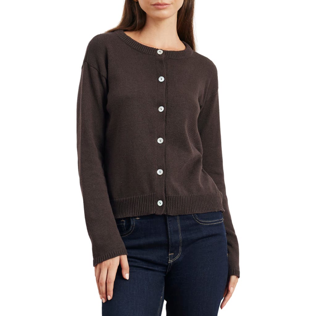 Paneros Clothing Ruthie Cotton Cardigan In Brown