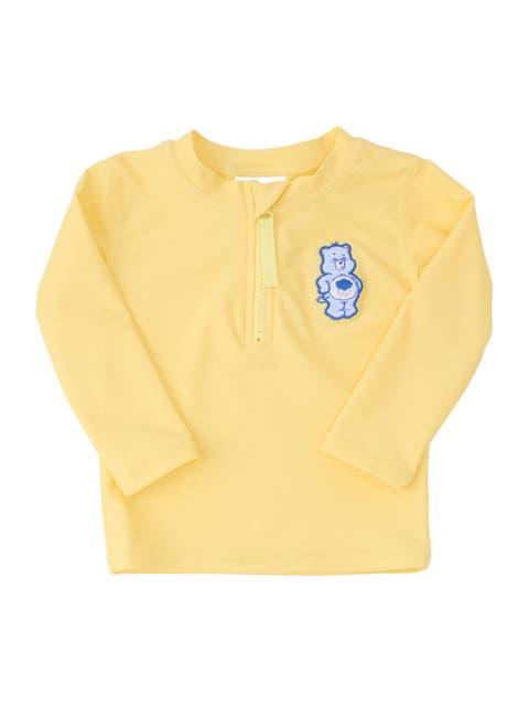 Care Bears Applique Long Sleeve Zipper Rash Guard