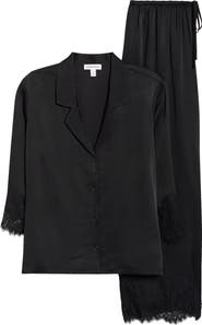 Nordstrom Midnight Lace Satin Pajamas
