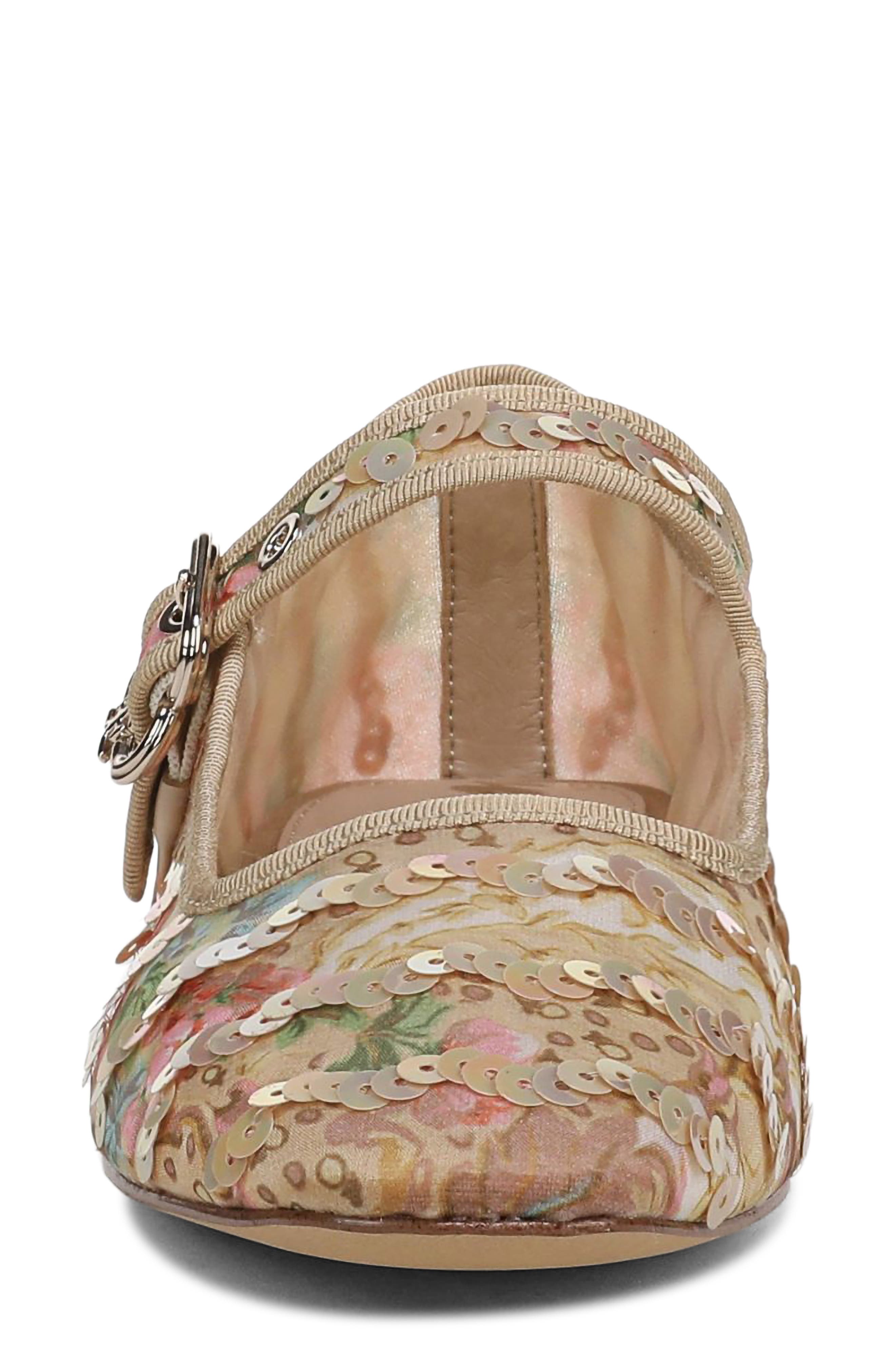 Sam Edelman Michaela Sequin Flat, Alternate, color, Ecru Multi