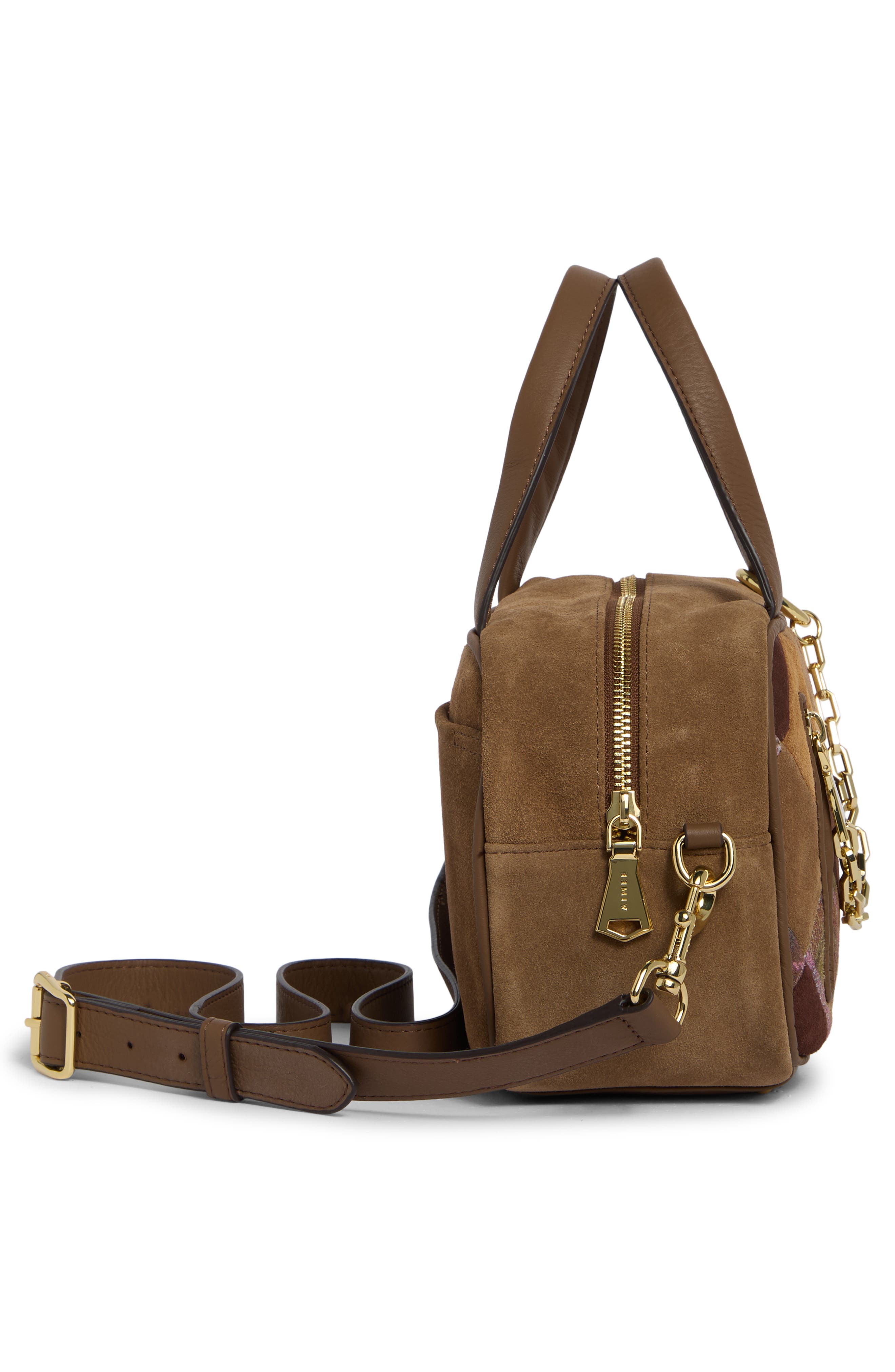 Brooklyn Leather Bowling Satchel, Alternate, color, PATCHWORK