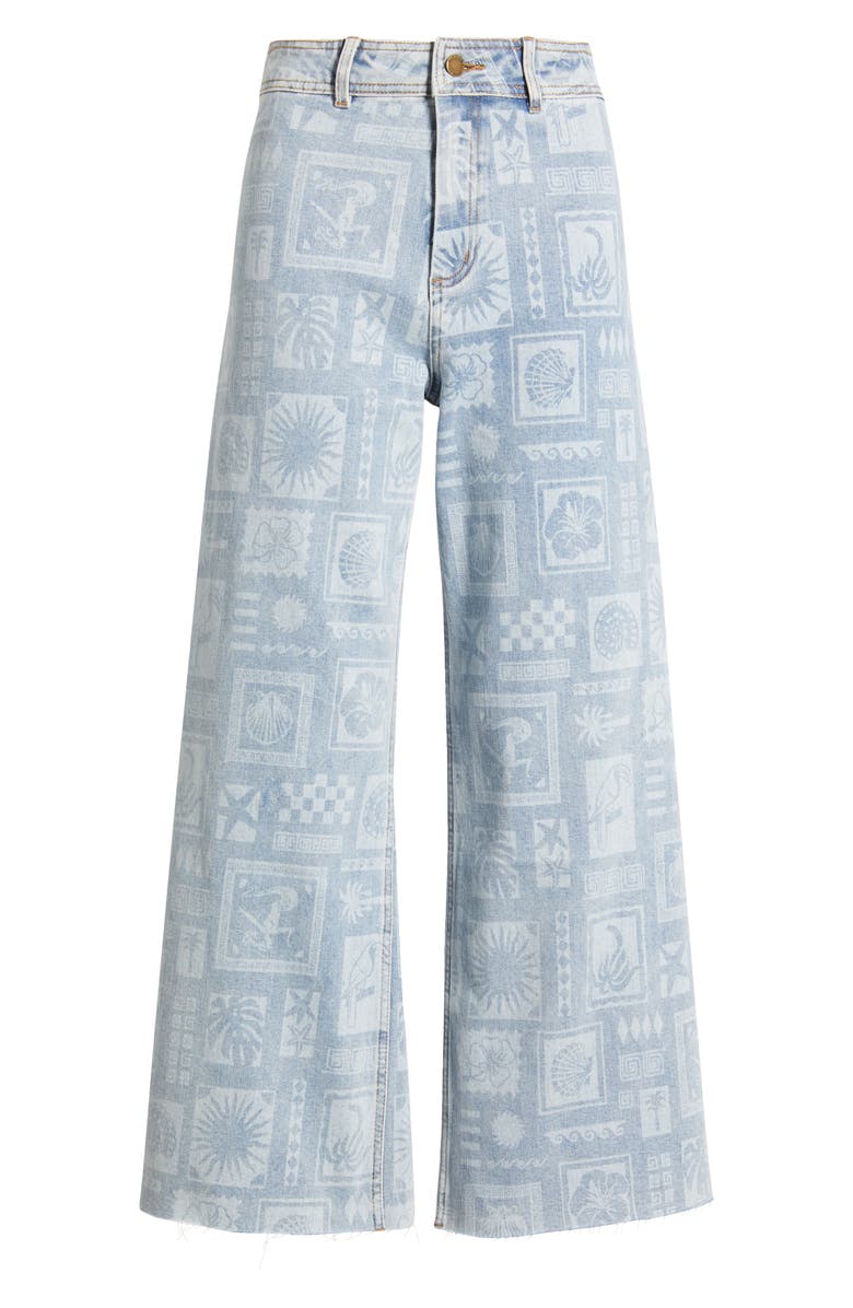 Rip Curl Beach Party Holiday Wide Leg Jeans, Alternate, color, Light Blue