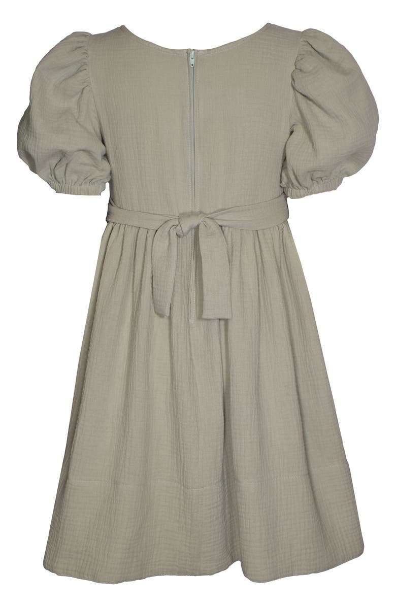 Iris & Ivy Kids' Smocked Puff Sleeve Cotton Gauze Dress, Alternate, color, 