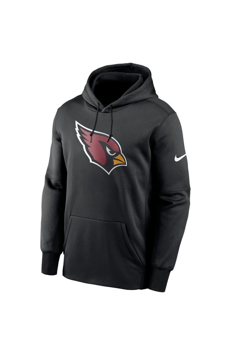 Nike Men's Nike Black Arizona Cardinals Fan Gear Primary Logo Therma Performance Pullover Hoodie, Alternate, color, Black