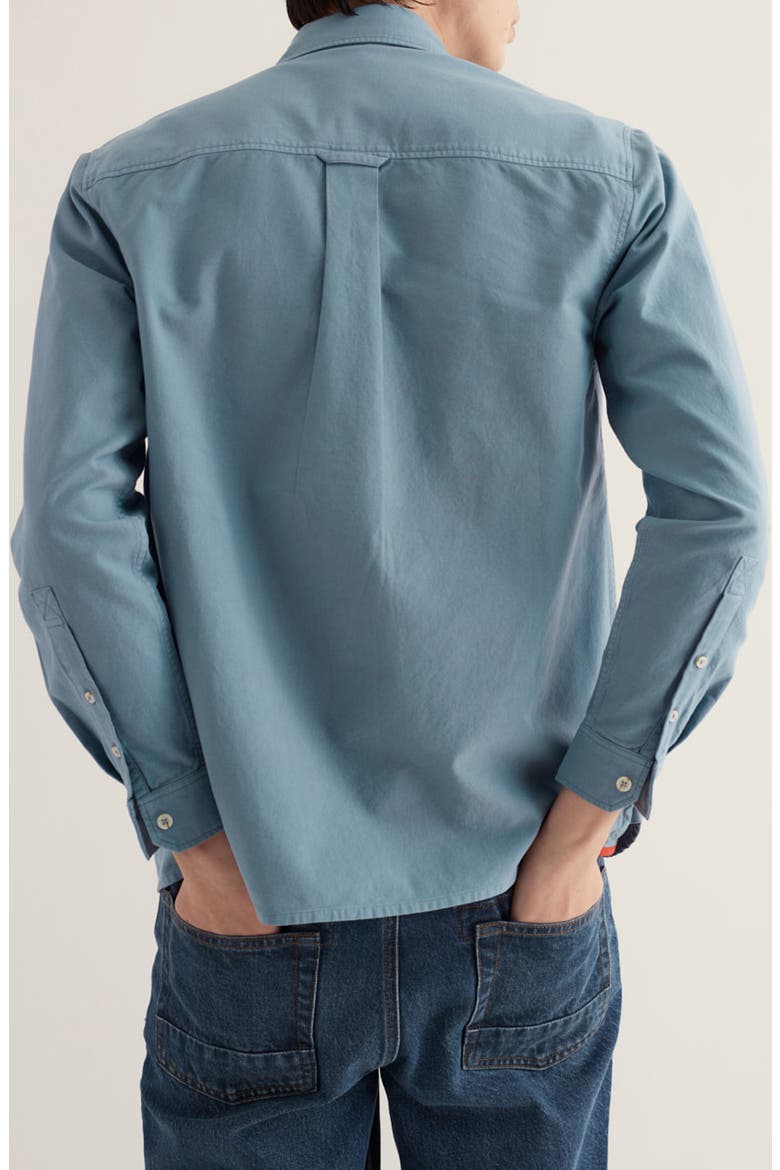 Jenken Garment Dyed Long Sleeve Oxford Shirt, Alternate, color, BLUE SLATE