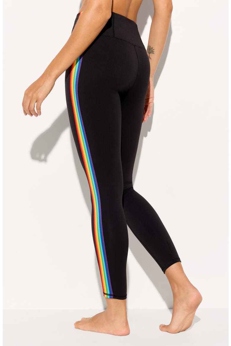 Infinity 7/8 Leggings, Alternate, color, BLACK/ RAINBOW