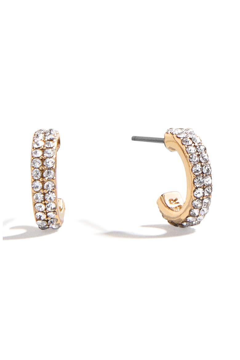 Claudia Set of 3 Crystal Huggie Hoop Earrings, Alternate, color, GOLD