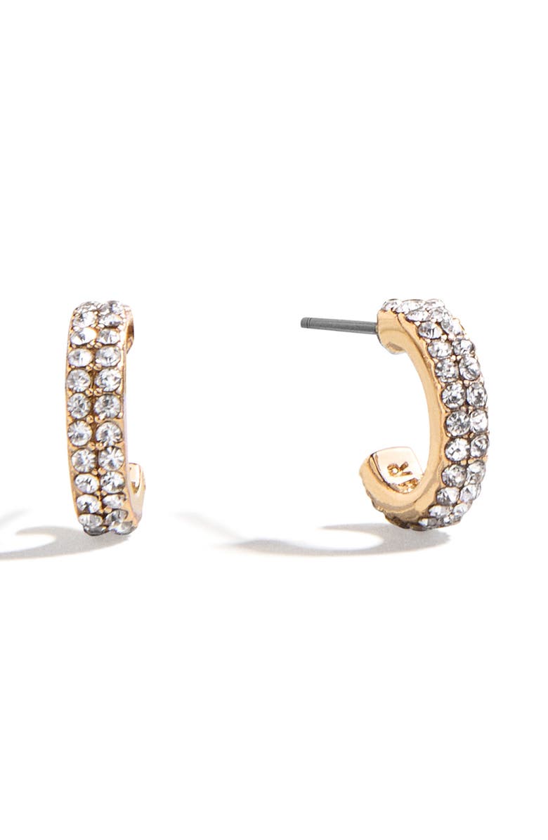 BaubleBar Claudia Set of 3 Crystal Huggie Hoop Earrings, Alternate, color, 