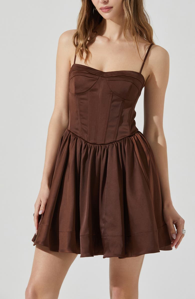 ASTR the Label Linelly Minidress, Alternate, color, Brown