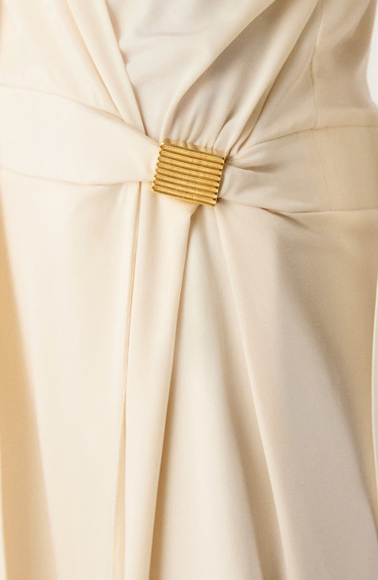 ViX Paula Hermanny Rosalie Long Sleeve Faux Wrap Cover-Up Minidress, Alternate, color, Off White