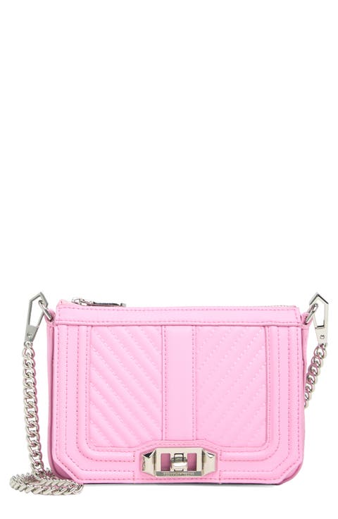 Chevron Quilt Leather Crossbody Bag