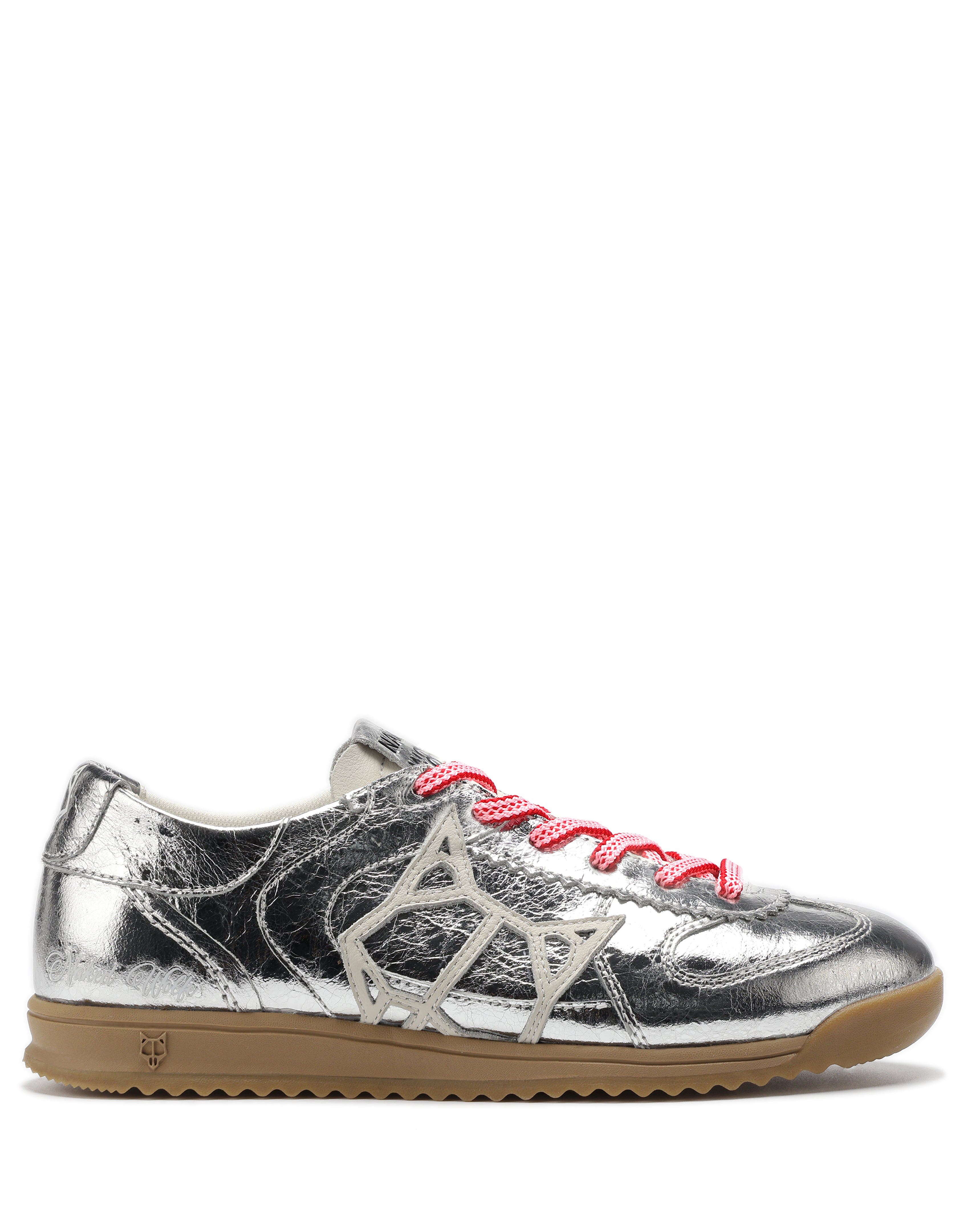 Naked Wolfe Exposuree Leather Sneaker, Main, color, Silver