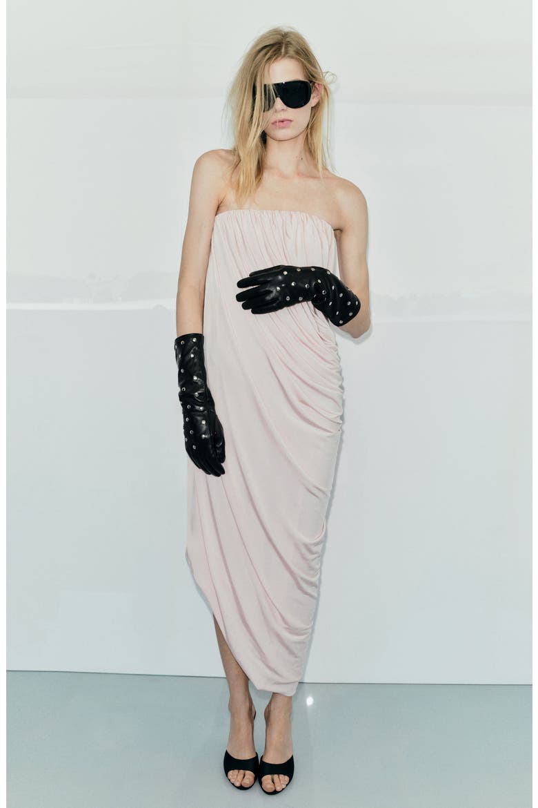 Studded Leather Gloves, Alternate, color, BLACK