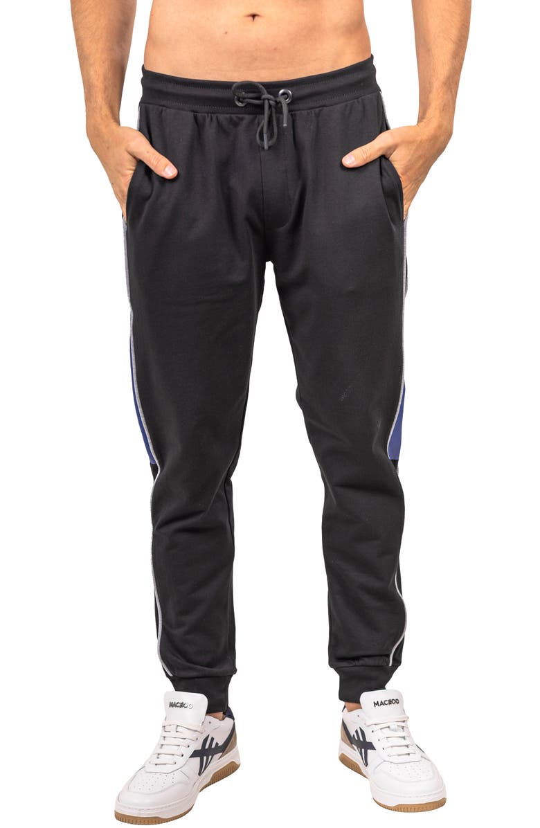 Maceoo Circlelion Black Stretch Cotton Joggers, Alternate, color, Black