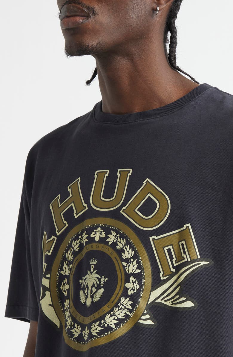 Rhude Black Caviar Graphic T-Shirt, Alternate, color,