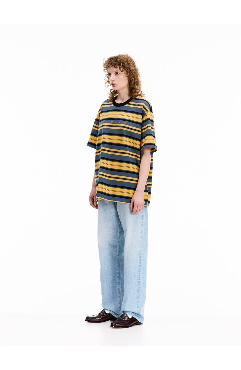 vowels Short Sleeve Stripe Tee, Alternate, color, Black