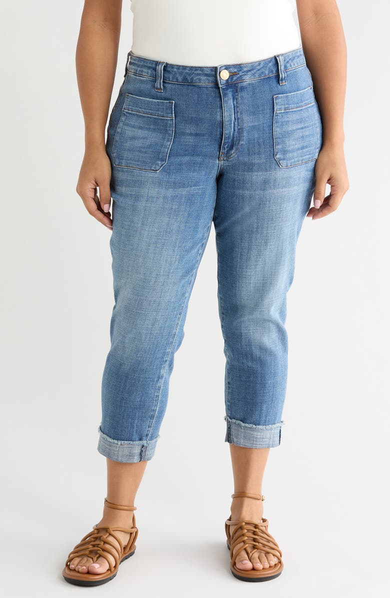 KUT from the Kloth Amy High Waist Patch Pocket Crop Skinny Jeans, Main, color, Attractive