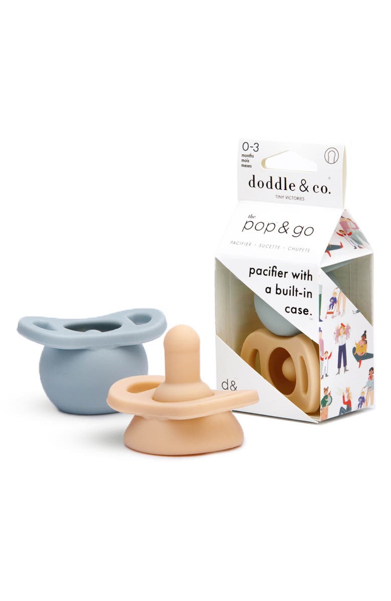 Doddle & Co. 2-Pack Pop & Go Pacifier Set, Main, color, Smash Cake/ Cloud 9