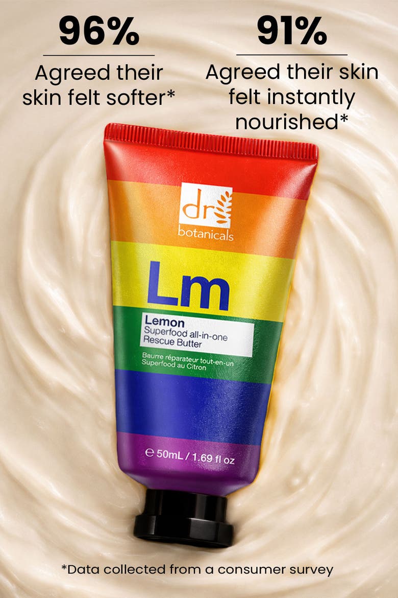 Pride Edition Lemon Superfood All-In-One Rescue Butter 50ml for Anti-Aging, Brightening, Alternate, color, White
