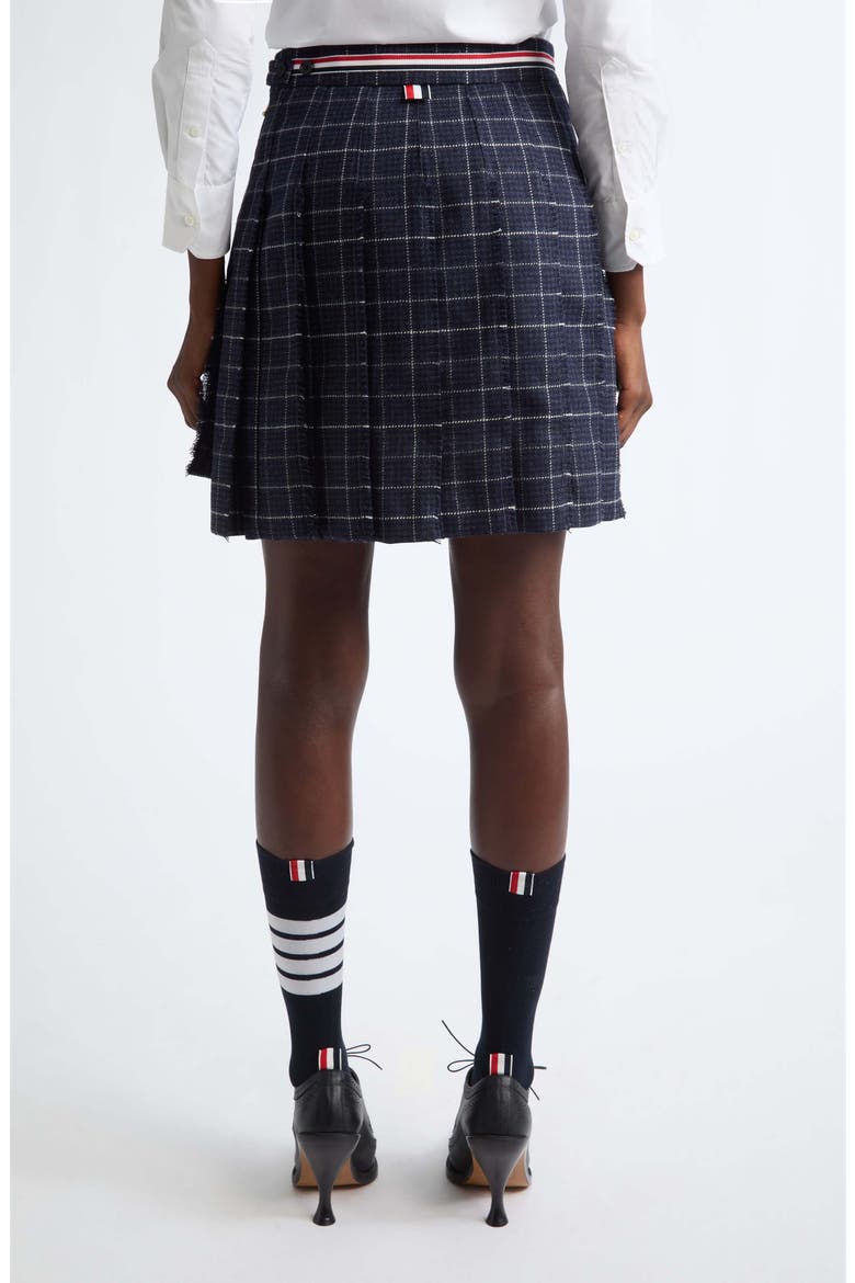 Pleated Wool Miniskirt, Alternate, color, NAVY