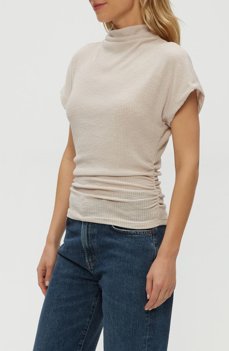 Michael Stars Lara Mock Neck Rib Sweater, Alternate, color, Cement